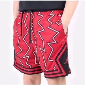 Nike Air Jordan Jumpman AOP Mesh Shorts Red Black XL